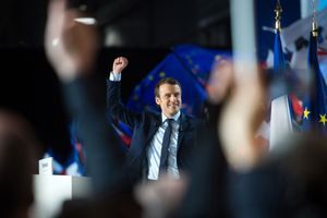 Emmanuel Macron lors de son meeting à Marseille, le 1er avril.
