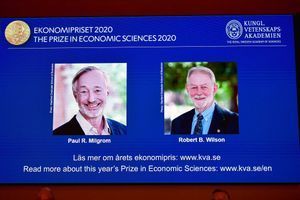 Les Américains Paul Milgrom et Robert Wilson, lauréats du prix Nobel d'économie 2020.
