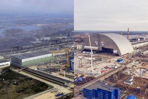 Avant/Après : l'arche de Tchernobyl est en place