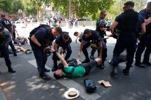Des militants écologiques violemment délogés par la police à Paris