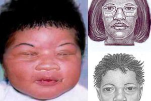 Photo de Kamiyah bébé et deux portraits de Gloria Williams.