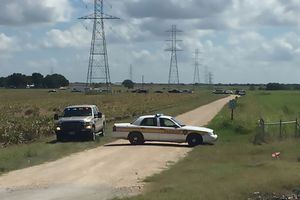 Près des lieux du crash de montgolfière, près de Lockhart, au Texas.