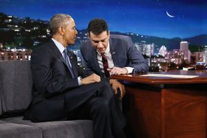 Barack Obama et Jimmy Kimmel le 12 mars sur la châine ABC