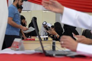 Des électeurs à Al-Muharraq, le 24 novembre 2018.