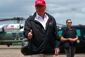 Donald Trump arrivant en Louisiane, le 29 août 2020.