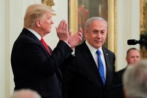 Donald Trump et Benyamin Netanyahou à Washington le 13 août 2020