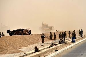 Le convoi attaqué près de Kandahar, en Afghanistan.