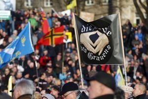 Manifestation des partisans de Pegida à Dresde, en février dernier.