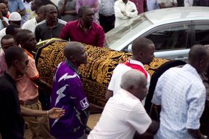 Le cercueil d'Hafsa Mossi le 13 juillet 2016 à Bujumbura.