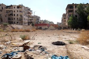 Les ruines d'Alep, en Syrie