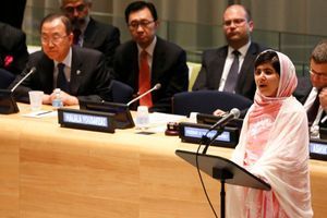 Malala a prononcé un discours ce vendredi aux Nations unies.