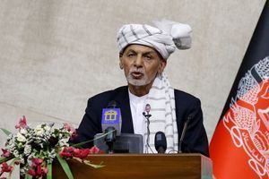 Le président afghan Ashraf Ghani au Parlement à Kaboul le 2 août 2021