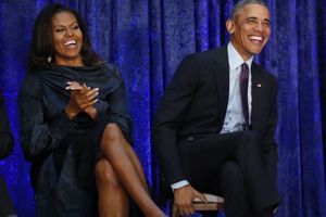 Michelle et Barack Obama en février 2018. 