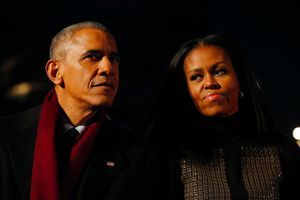Barack et Michelle Obama, en décembre 2016.
