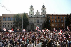 Manifestation à Minsk, ce dimanche 30 août 2020.