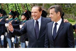  Silvio Berlusconi et Nicolas Sarkozy en avril 2011.