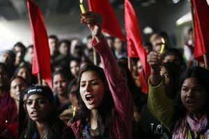Des femmes rassemblées à New Delhi pour le premier anniversaire du viol de la fille de l'Inde (image d'illustration). 