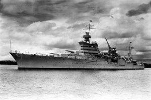 L'"USS Indianapolis" photographié en 1937. Le navire, coulé en 1945, vient d'être retrouvé.