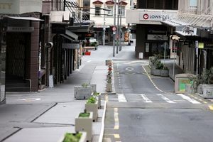 Les rues vides d'Auckland, en Nouvelle-Zélande.