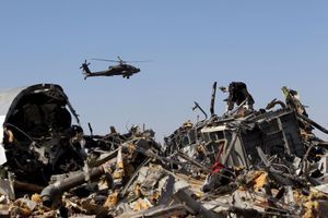 Des débris de l'avion ont été retrouvés dans le désert du Sinaï.