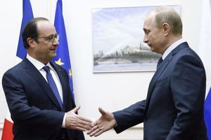 François Hollande et Vladimir Poutine aujourd'hui, samedi 6 décembre, à Moscou.