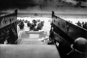 Photo prise lors du débarquement en Normandie le 6 juin 1944. 