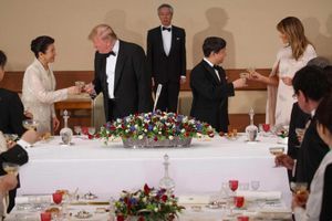 Donald et Melania Trump, invités d'un banquet impérial à Tokyo