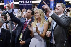 Donald Jr, Ivanka et Eric Trump, en juillet 2016.