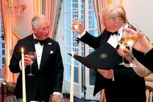 Le prince Charles et Donald Trump lors d'un dîner à Londres, le 4 juin 2019.
