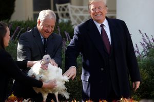 Donald Trump gracie la dinde de Thanksgiving devant ses petits-enfants 