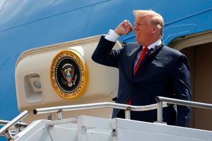 Donald Trump arrivant à Houston, au Texas, le 31 mai 2018.