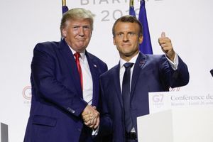 Donald Trump et Emmanuel Macron en août 2019. 