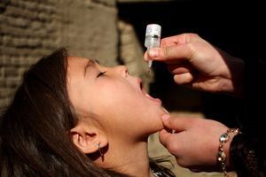 Vaccination contre la polio à Kaboul, en Afghanistan, le 8 novembre 2021.