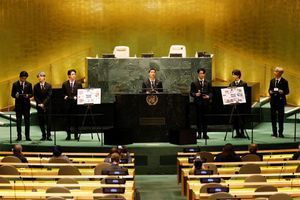 En images : BTS, fiers diplomates à la tribune de l’ONU