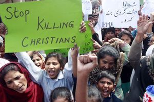 Manifestation de chrétiens au Pakistan