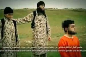 Capture d'écran de la vidéo de propagande diffusée mardi par l'Etat islamique.