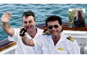  En 2008, Francesco Schettino sur le « Costa ­Europa », dont il est alors le ­commandant, avec un officier, Roberto (à g.).