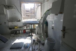 Un des hôpitaux ravagés par les bombardements à Alep.