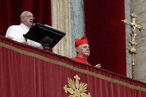 Le pape François lors de son traditionnel message "urbi et orbi" ce jeudi à Rome.