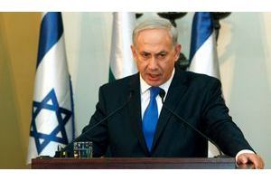  Benjamin Netanyahou lors de la conférence de presse.