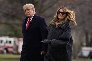 Donald et Melania Trump à la Maison-Blanche, le 31 décembre 2021.