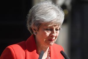 Theresa May devant le 10 Downing Street, le 24 mai 2019.