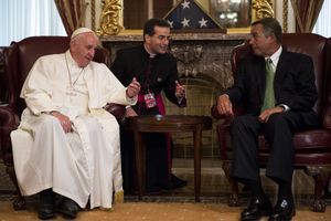 John Boehner et le pape François lors de leur rencontre à Washington, le 24 septembre. 