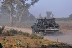 Des forces camerounaises à Mosogo, en mars 2019.