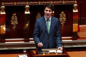 Justin Trudeau devant l'Assemblée nationale, le 17 avril 2018.