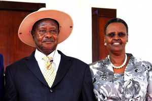Le président ougandais Yoweri Museveni, et son épouse, Janet.