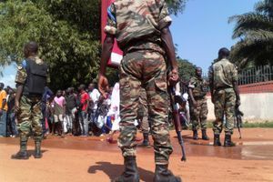 Les soldats sont présents en masse à Bangui, la capitale centrafricaine.
