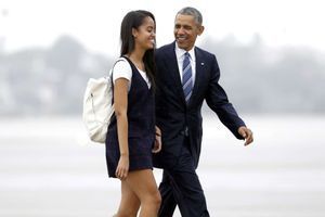 Malia et Barack Obama, en avril 2016.