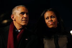 Barack et Michelle Obama à Washington, le 1er décembre 2016.