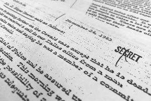 Un document datant du 24 novembre 1983, évoquant la mort de Lee Harvey Oswald, l'assassin de JFK, publié pour la première fois en octobre 2017. (photo d'illustration)
